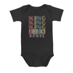 King Retro Vintage Birthday Gift | Custom year Baby Onesie
