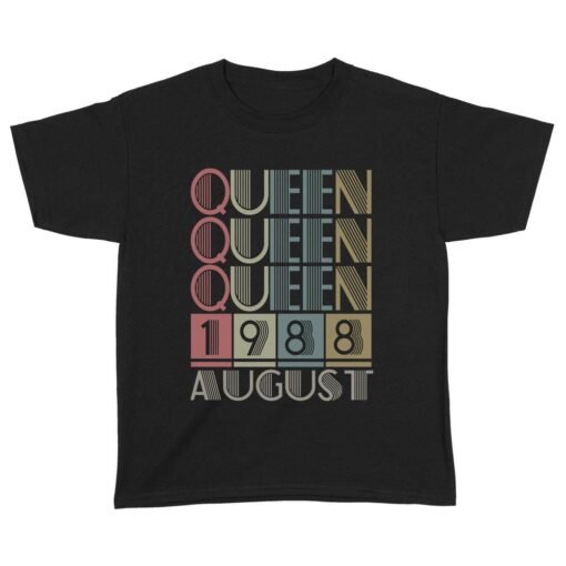 Queen Retro Vintage Birthday Gift | Custom year Standard Youth T-Shirt