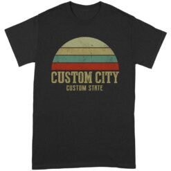 City Vintage Retro Sunset | Custom city Standard T-shirt