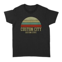 City Vintage Retro Sunset | Custom city Standard Women's T-shirt