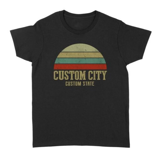 City Vintage Retro Sunset | Custom city Standard Women's T-shirt