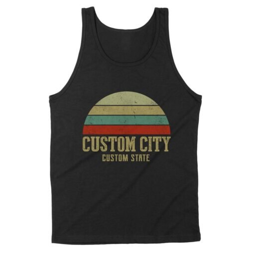 City Vintage Retro Sunset | Custom city Standard Tank
