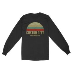 City Vintage Retro Sunset | Custom city Standard Long Sleeve