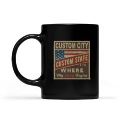 City Its where my story begins flag USA | Custom city Mug