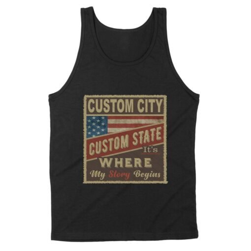 City Its where my story begins flag USA | Custom city Standard Tank