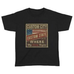 City Its where my story begins flag USA | Custom city Standard Youth T-Shirt