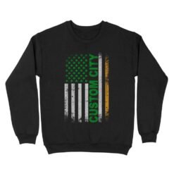 Irish American Flag | Custom city Standard Crew Neck Sweatshirt