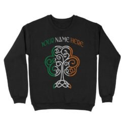 Irish Shamrock St Patricks Day | Custom name Standard Crew Neck Sweatshirt