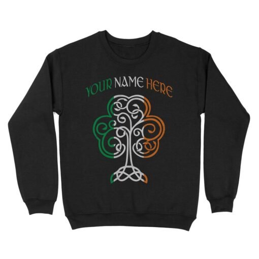 Irish Shamrock St Patricks Day | Custom name Standard Crew Neck Sweatshirt