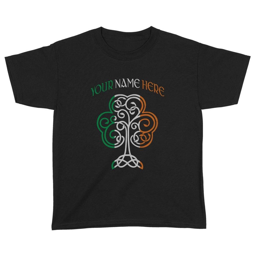 Irish Shamrock St Patricks Day | Custom name Standard Youth T-Shirt
