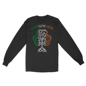 Irish Shamrock St Patricks Day | Custom name Standard Long Sleeve