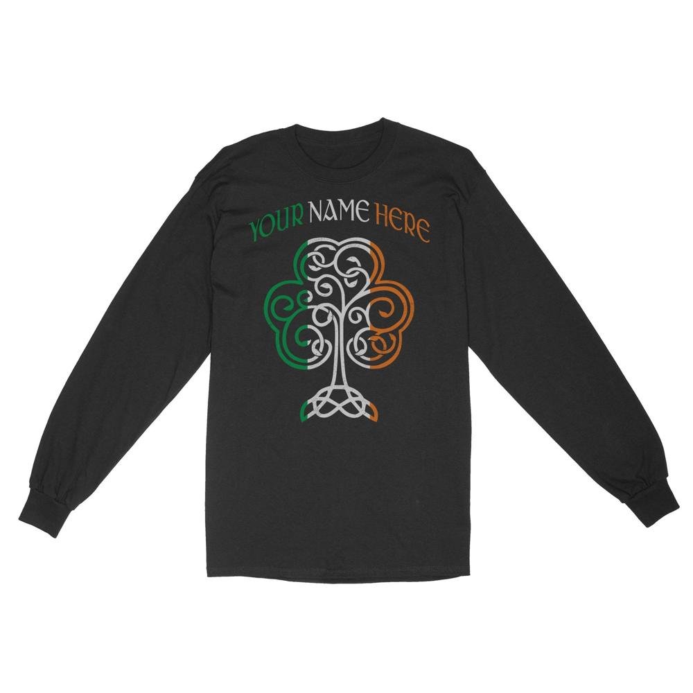 Irish Shamrock St Patricks Day | Custom name Standard Long Sleeve