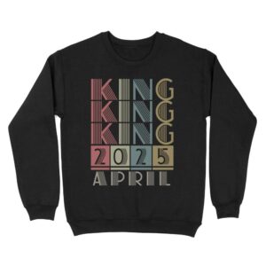 King Retro Vintage Birthday Gift | Custom year Standard Crew Neck Sweatshirt