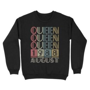 Queen Retro Vintage Birthday Gift | Custom year Standard Crew Neck Sweatshirt