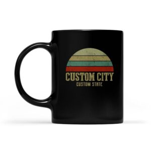 City Vintage Retro Sunset | Custom city Mug
