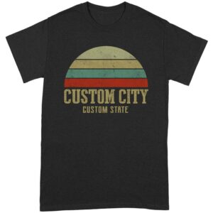City Vintage Retro Sunset | Custom city Standard T-shirt