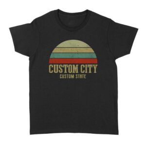 City Vintage Retro Sunset | Custom city Standard Women's T-shirt