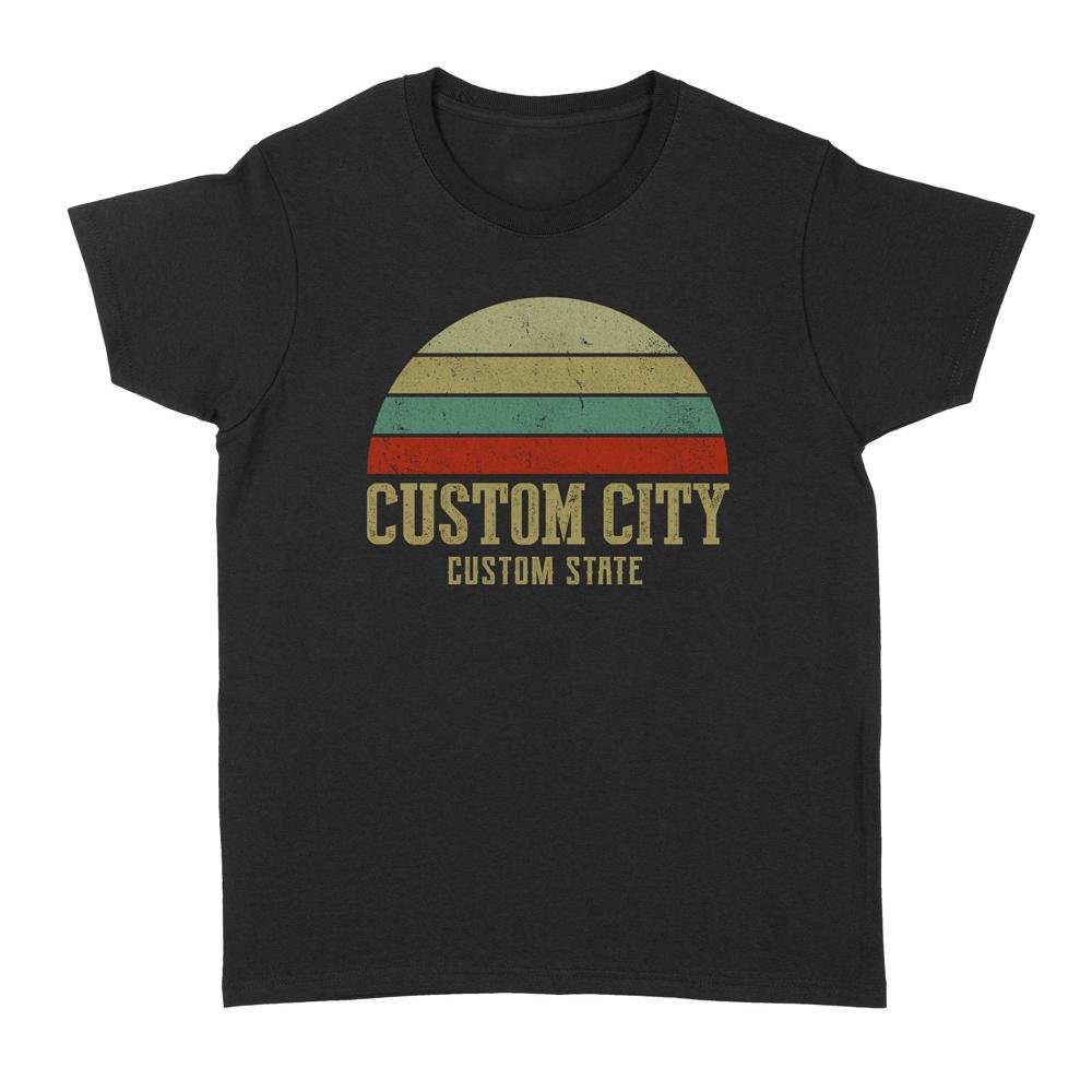 City Vintage Retro Sunset | Custom city Standard Women's T-shirt