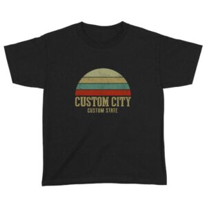 City Vintage Retro Sunset | Custom city Standard Youth T-Shirt