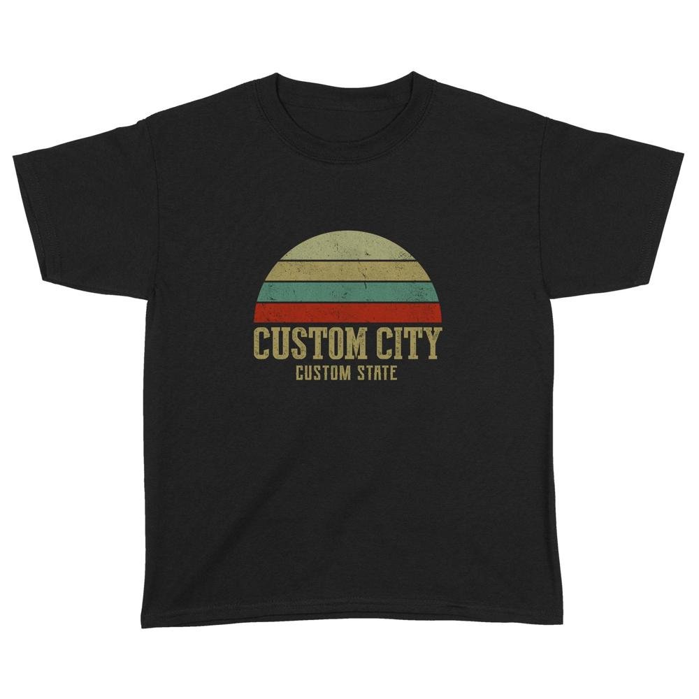 City Vintage Retro Sunset | Custom city Standard Youth T-Shirt