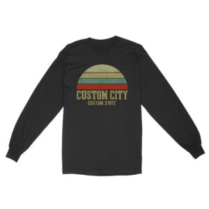 City Vintage Retro Sunset | Custom city Standard Long Sleeve