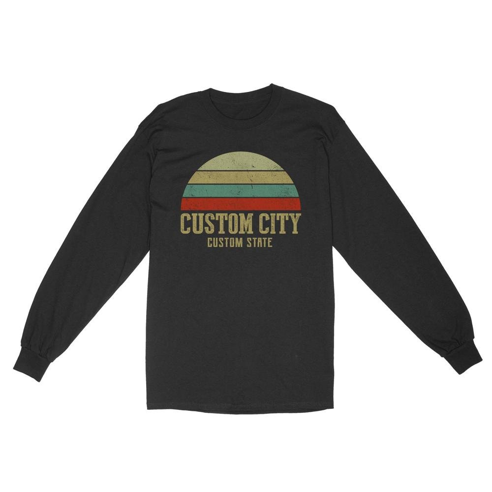 City Vintage Retro Sunset | Custom city Standard Long Sleeve