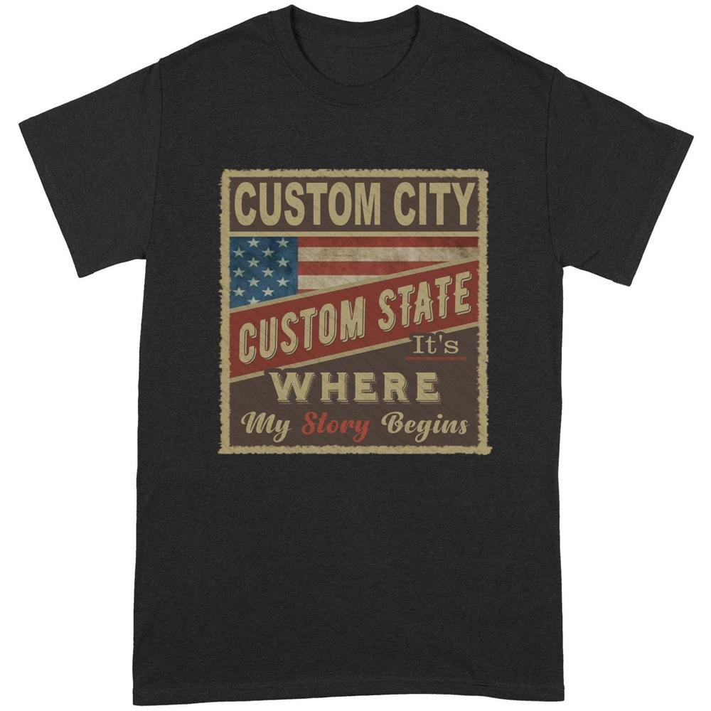 City Its where my story begins flag USA | Custom city Standard T-shirt