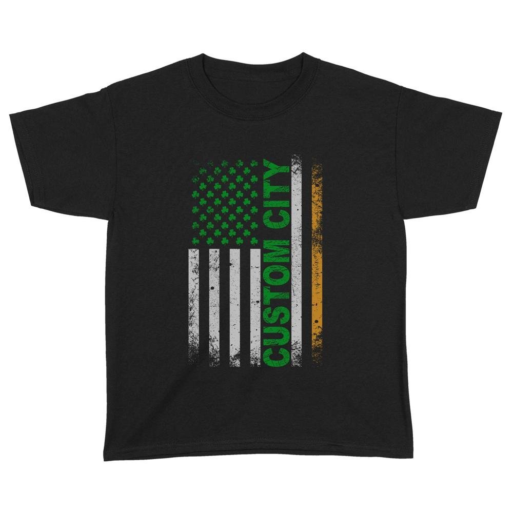 Irish American Flag | Custom city Standard Youth T-Shirt
