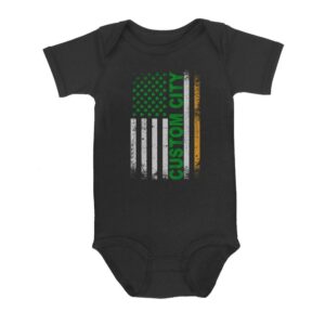 Irish American Flag | Custom city Baby Onesie