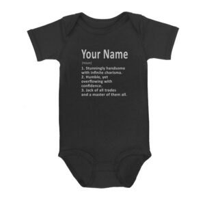 Definition Personalized Name man | Custom name Baby Onesie
